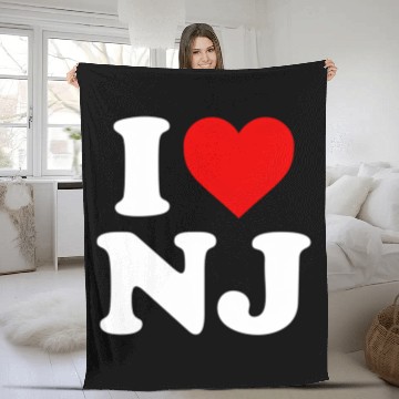 Discover I Love Nj Heart New Jersey Fleece Blankets