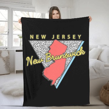 Discover New Brunswick New Jersey Triangle Nj City Fleece Blankets