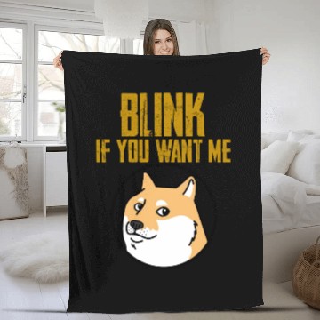 Discover Blink If You Want Me Doggy Fleece Blankets