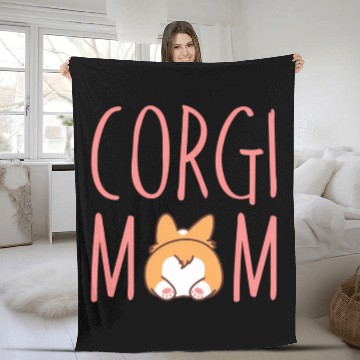 Discover Corgi Butt Corgi Mom Dog Mom Pembroke Welsh Fleece Blankets