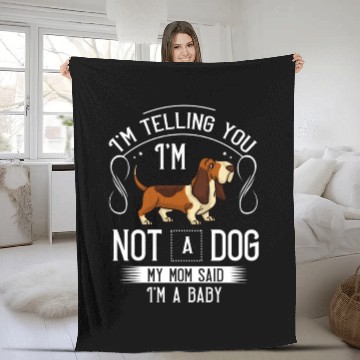 Discover Basset Hound Dog Puppies Owner Fleece Blankets