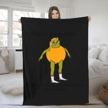 Discover This Is An Orange Fleece Blankets