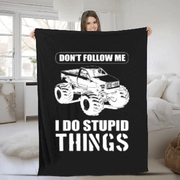 Discover Don't Follow Me I Do Stupid Things Race Driver Fleece Blankets