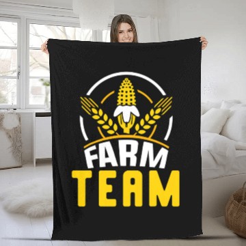 Discover Farm Team Hobby Job Farmer Farming Fleece Blankets