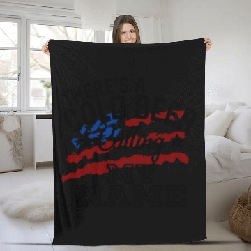 Discover There'S A Cold Beer Calling My Name Country Music Fleece Blankets