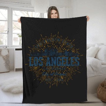 Discover United States Vacation Los Angeles Fleece Blankets