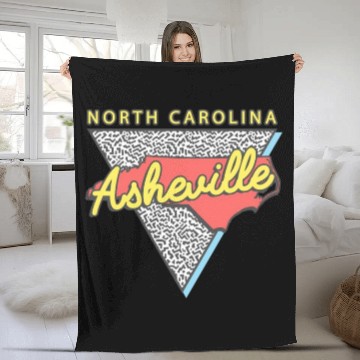 Discover Asheville North Carolina Triangle Nc City Fleece Blankets