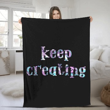 Discover Keep Creating paisley Fleece Blankets