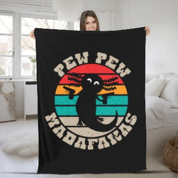 Discover Axolotl Fan Axolotl Pew Pew Madafakas Fleece Blankets