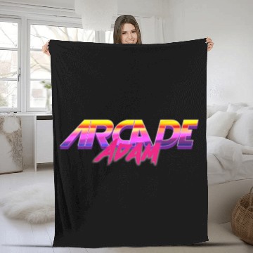 Discover Arcade Adam 90s Neon Fleece Blankets