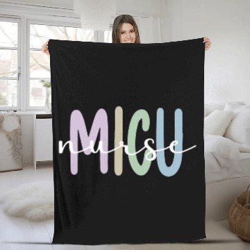 Discover Best Micu Nurse Appreciation Medical Intensive Fleece Blankets