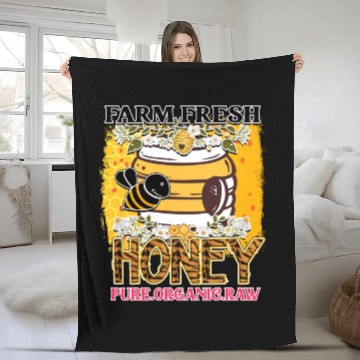 Discover Farm fresh honey pure organic Fleece Blankets