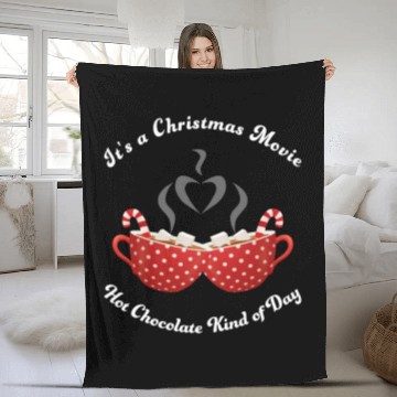 Discover Christmas Movies Hot Cocoa Lover Fleece Blankets