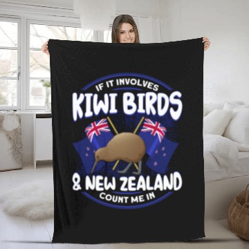 Discover Bird Lover Endangered Species Kiwi Bird Fleece Blankets