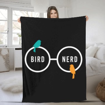 Discover Bird Nerd Bird Watching Ornitology Fleece Blankets