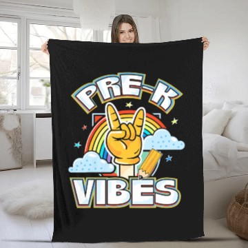 Discover Pre-k Vibes Back To School Get Ready For School Fleece Blankets