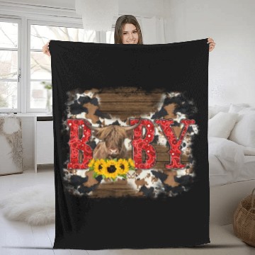 Discover Cowhide Baby Cow Fleece Blankets