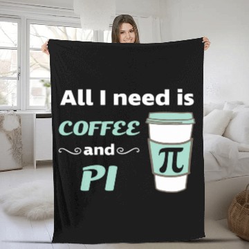Discover Pi Day Math Coffee Geometry Calculus Trigonometry Fleece Blankets