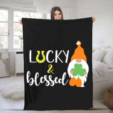 Discover Lucky And Blessed Fleece Blankets