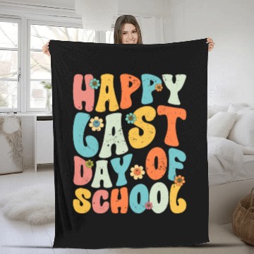 Discover Groovy Happy Last Day of School Teacher Student Fleece Blankets