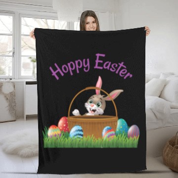 Discover Easter Bunny Baet Hoppy Easter Fleece Blankets