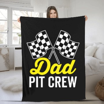 Discover Dad Pit Crew For Racing Party Costume Fleece Blankets