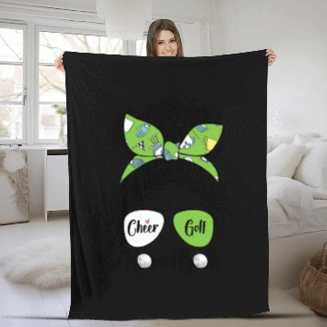 Discover Cheer Golf Mom Of Both Messy Bun Hair Glasses Fleece Blankets