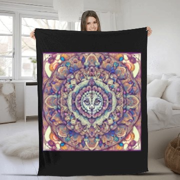 Discover Unique Mandala V4 Fleece Blankets
