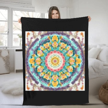 Discover Unique Mandala V3 Fleece Blankets