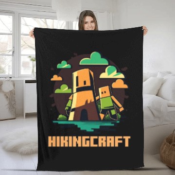 Discover Square People Nature Hiking Fleece Blankets