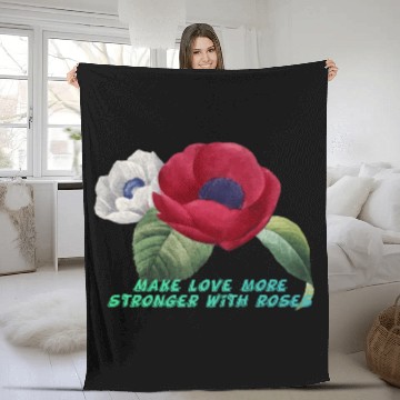 Discover Embracing Romance with the Rose Fleece Blankets