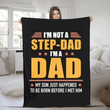 Discover Step-Dad Stepfathers Son Nursing Father Gift Fleece Blankets