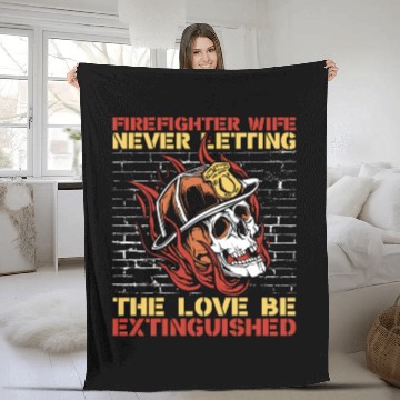 Discover Firefighter Thin Red Line Wife Firefighter Wife Fleece Blankets
