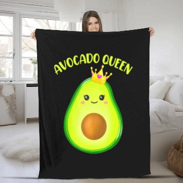 Discover Avocado Vegan Queen Tiara Crown Wos Fleece Blankets