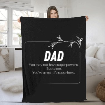 Discover Superhero Dad ,Father's Day , Fathers Day Gift Fleece Blankets
