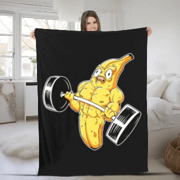 Discover Banana Gym Power Fleece Blankets