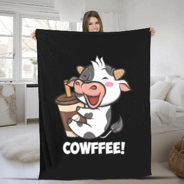 Discover Cowffee - Cow that adore coffee Fleece Blankets