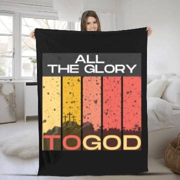 Discover All The Glory to God Fleece Blankets