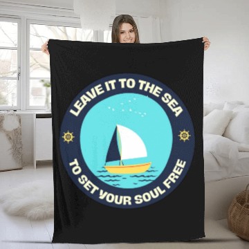 Discover Cool Sailing ocean Fleece Blankets