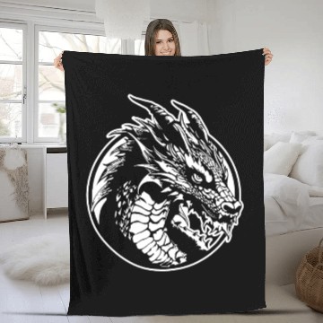 Discover Dragon Mythical Fantasy Serpent Fleece Blankets