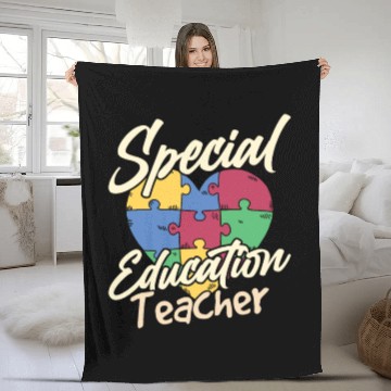 Discover Special Education Teacher Cute Sped Awareness Fleece Blankets