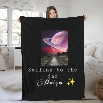 Discover Sailing to the far Horizon  Fleece Blankets