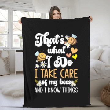 Discover Beekeeper Flower Sting Protection Of Species Fleece Blankets
