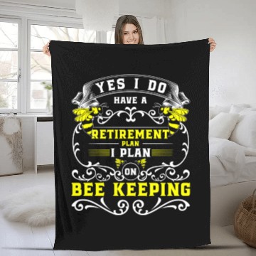 Discover Beekeeper Flowers Cute Animal Protection Fleece Blankets