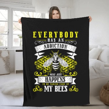Discover Honey Honey Bee Nature Wasp Fleece Blankets