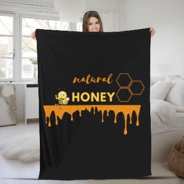 Discover Natural honey Fleece Blankets