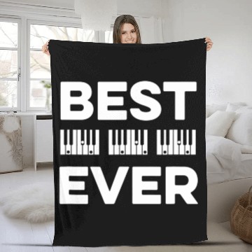 Discover Best Dad Ever a Piano Dad Fleece Blankets