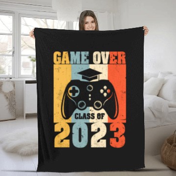 Discover Game Over Class Of 2023 Senior Graduation Gamer Fleece Blankets