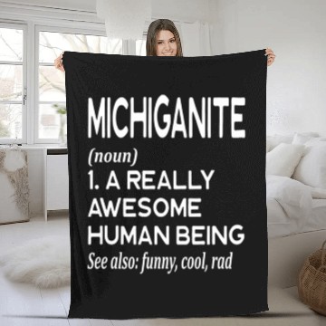 Discover Michiganite Detroit Grand Rapids Warren Lansing Fleece Blankets