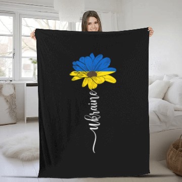 Discover Ukraine Flag Sunflower Ukrainian Support Ukraine Fleece Blankets